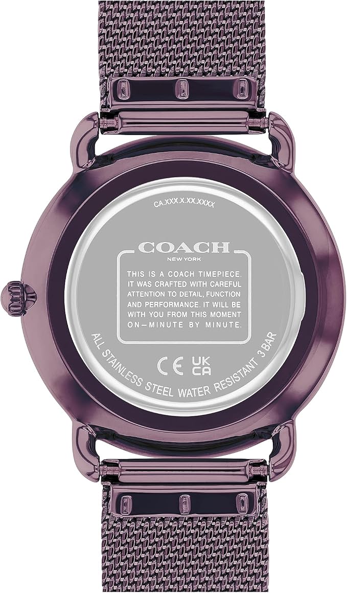 Coach Elliot Women's Watch | Modern Elegance with Iconic Tea Rose Detail | Chic Timepiece for Everyday Wear | Ideal Gift for Her | Water-Resistant | 36 mm