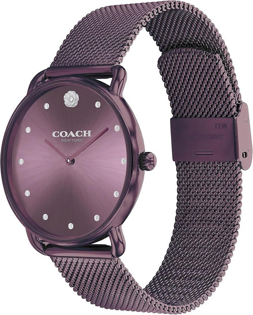 Coach Elliot Women's Watch | Modern Elegance with Iconic Tea Rose Detail | Chic Timepiece for Everyday Wear | Ideal Gift for Her | Water-Resistant | 36 mm