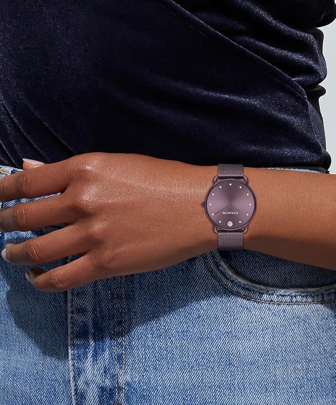 Coach Elliot Women's Watch | Modern Elegance with Iconic Tea Rose Detail | Chic Timepiece for Everyday Wear | Ideal Gift for Her | Water-Resistant | 36 mm